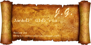 Jankó Glória névjegykártya
